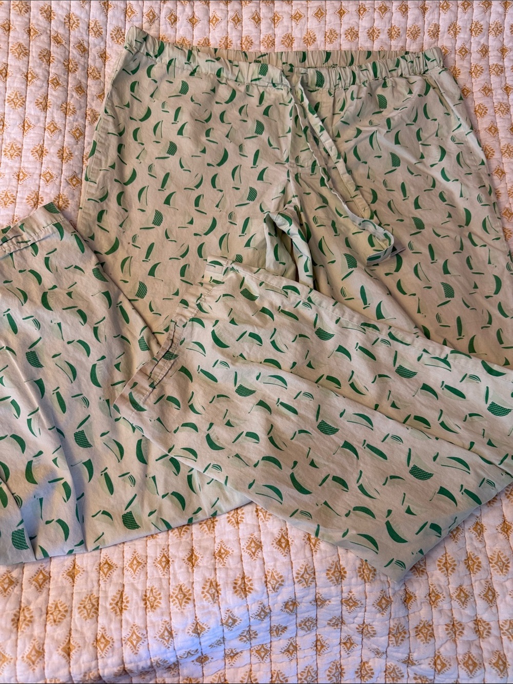 Vineyard Vines Sage Green Cotton Printed Lounge Pants small